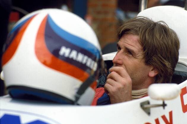 Manfred Winkelhock (Deutschland ATS-Cosworth) im Cockpit seines Boliden Motorsport Grand Prix Herren Großer Preis von Südafrika 1982, Formel 1 Weltmeisterschaft, F1, F, GP, WM, Vdia Einzelbild Kyalami