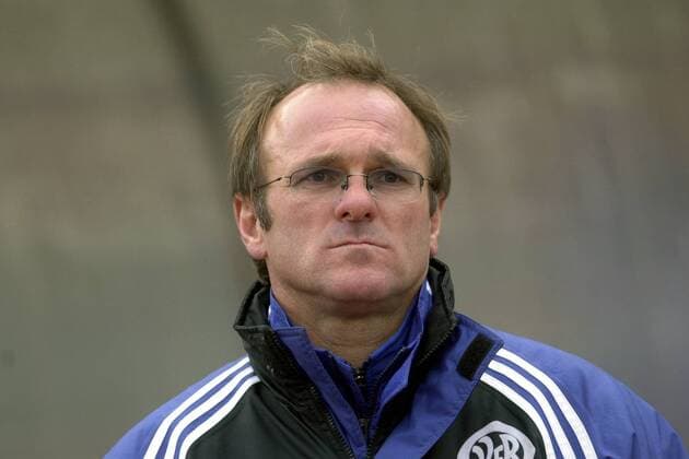 Trainer Helmut Dietterle (Aalen) Fußball Herren Regionalliga Süd 2002 2003, 3. Liga, Erfurt - VfR Aalen 5:0, Porträt Steigerwaldstadion Erfurt