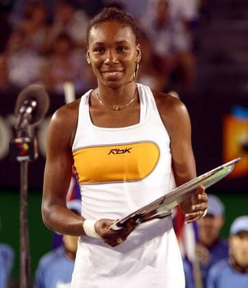 Venus Williams (USA) Tennis Damen Australian Open 2003, Grand Slam, WTA-Tour, Endspiel, Hartplatz, Hardcourt, Hartplatztennis, Einzelbild Melbourne