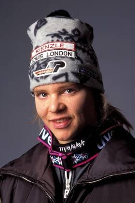 Katja Seizinger (Deutschland) Alpiner Skilauf Damen Weltcup 1996 1997, Welt-Cup, Worldcup, World, WC, Ski alpin, Skisport, Vorstellung, Präsentation Porträt