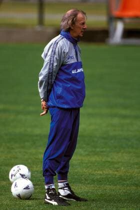 Trainer Luis Cesar Menotti (Sampdoria) Fußball Herren Serie A 1997 1998, 1. Italienische Liga, Sampdoria Genua, Training Einzelbild Genua