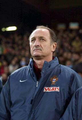 Nationaltrainer Luiz Felipe Scolari (Portugal) Fußball Länderspiel Herren Länderspiel 2003, Freundschaftsspiel, Nationalmannschaft, Nationalteam Einzelbild Genua