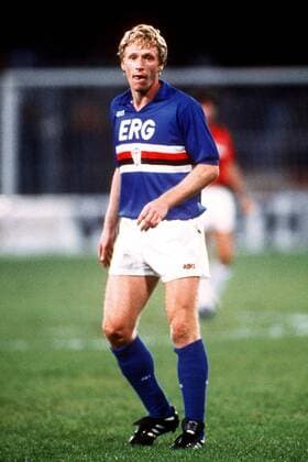 Alexei Mikhailichenko (Sampdoria) Fußball Herren Serie A 1990 1991, 1. Italienische Liga, Sampdoria Genua Einzelbild Genua