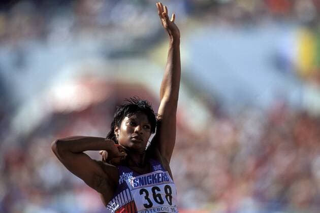Großbritannien, Black History Month im Oktober - Sport Denise Lewis (Großbritannien) Leichtathletik WM Damen Weltmeisterschaft 1995, Siebenkampf, Mehrkampf Einzelbild Göteborg