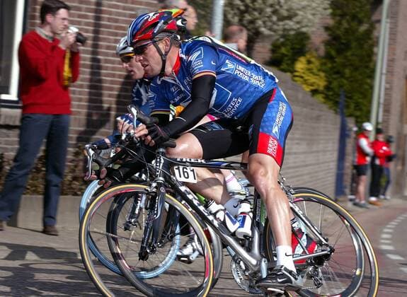 Lance Armstrong (USA US Postal Service) Radsport Herren Amstel Gold Race 2003, Straßenradsport Einzelbild Niederlande
