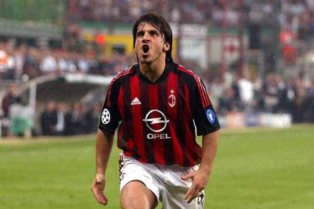 Gennaro Gattuso (Milan) wütend Fußball EC 1 Herren Champions League 2002 2003, AC Mailand, Halbfinale, Vdig Einzelbild Mailand Wut,