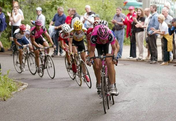 Rolf Aldag (Deutschland Team Telekom) führt das Feld an Radsport Herren TEAG Rund um die Hainleite 2003, Straßenradsport, Rad, Straße, Vdig Gruppe Erfurt