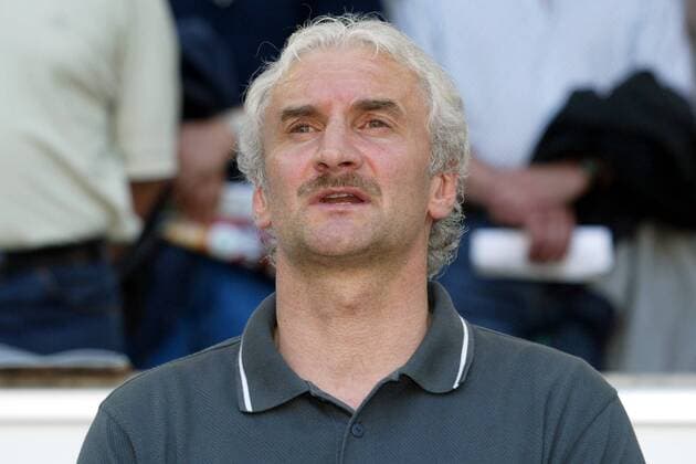 Teamchef Rudi Völler (Deutschland) Fußball Länderspiel Herren Länderspiel 2003, Nationalmannschaft, Nationalteam, Freundschaftsspiel, Testspiel, Test Porträt Wolfsburg