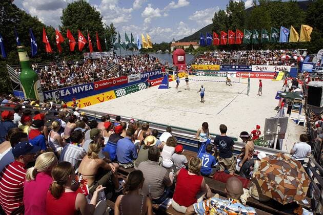 Beachvolleyballstadion am Tegernsee Beachvolleyball Herren Vodafone Masters 2003, Beach, Vdig Totale Tegernsee