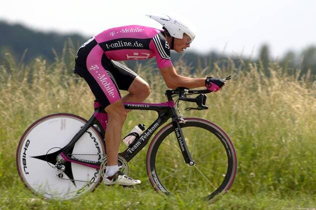 Paolo Savoldelli (Italien Team Telekom) Radsport Herren Deutschlandtour 2003, Deutschland-Tour, Deutschlandrundfahrt, Rundfahrt, Straße, Rad, Vdig Einzelbild Bretten