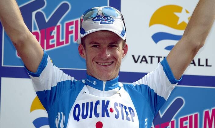 Gesamtsieger Michael Rogers (Australien Quick Step-Davitamon) Radsport Herren Deutschlandtour 2003, Deutschland-Tour, Deutschlandrundfahrt, Rundfahrt, Straßenradsport, Straße, Einzelbild Bad Dürkheim - Saarbrücken Freude,