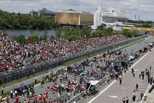 Startaufstellung beim Großen Preis von Kanada 2003 Motorsport Grand Prix Herren Großer Preis von Kanada 2003, Formel 1 Weltmeisterschaft, F1, F, GP, WM, Vdig Totale Montreal