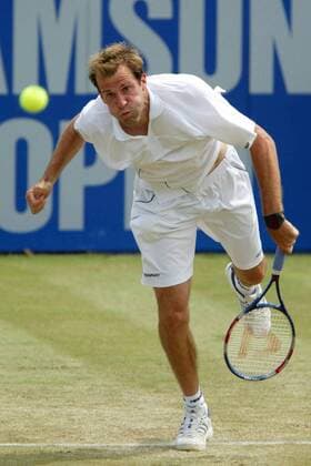 Greg Rusedski (England) Tennis Herren Samsung Open 2003, ATP-Tour, Vdig, Finale, Endspiel Einzelbild Nottingham Dynamik,