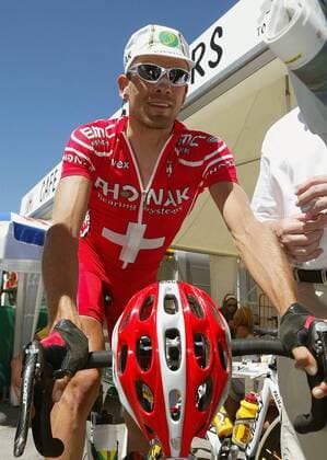 Alexandre Moos (Schweiz Phonak) Radsport Herren Tour de Suisse 2003, 6. Etappe: Silvaplana - Silvaplana, Rundfahrt, Straßenradsport, Straße, Rad Einzelbild Silvaplana