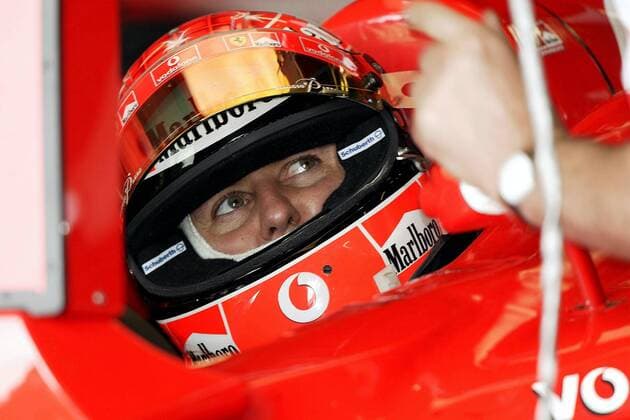 Michael Schumacher (Deutschland Ferrari) im Cockpit seines Boliden Motorsport Grand Prix Herren Großer Preis von Europa 2003, Formel 1 Weltmeisterschaft, F1, F, GP, WM Einzelbild Nürburgring Nürburg, Qualifying