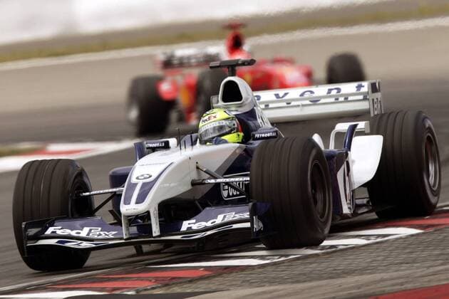 Ralf Schumacher (Deutschland BMW-Williams) in seinem Boliden Motorsport Grand Prix Herren Großer Preis von Europa 2003, Formel 1 Weltmeisterschaft, F1, F, GP, WM , Vdig Einzelbild Nürburgring Nürburg