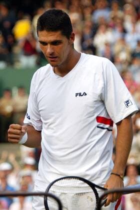 Marc Philippoussis (Australien) Tennis Herren All England Championships 2003, Grand Slam, ATP-Tour, Einzelbild Wimbledon London