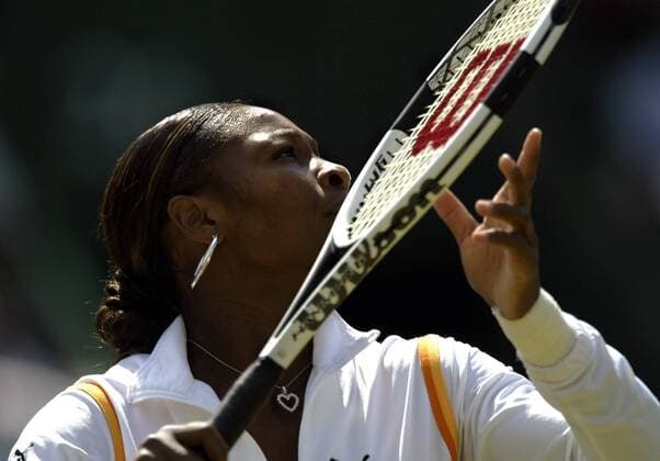 Serena Williams (USA) Tennis Damen All England Championships 2003, Grand Slam, WTA-Tour, Einzelbild Wimbledon London