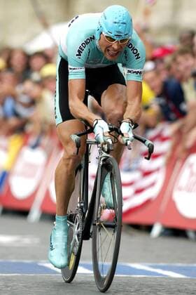 Jan Ullrich (Deutschland Bianchi) Radsport Herren Tour de France 2003, Straßenradsport, Rad, Straße, Prolog, Einzelzeitfahren, Zeitfahren Einzelbild Paris Dynamik, Anstrengung,