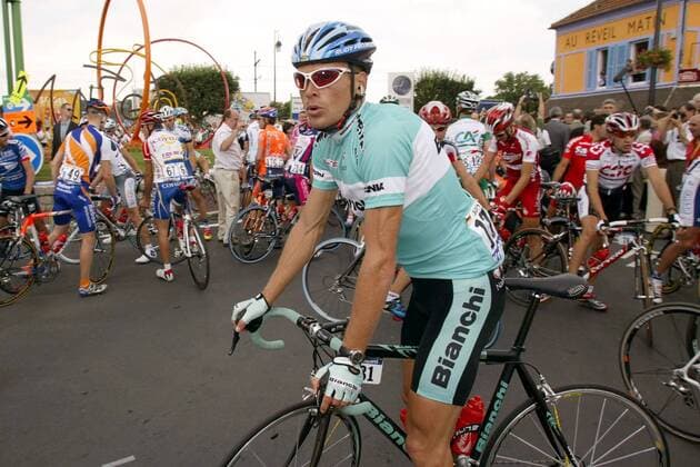 Jan Ullrich (Deutschland Bianchi) Radsport Herren Tour de France 2003, Rad, Straße, Straßenradsport, Einzelbild 1. Etappe Saint Denis Montgeron - Meaux