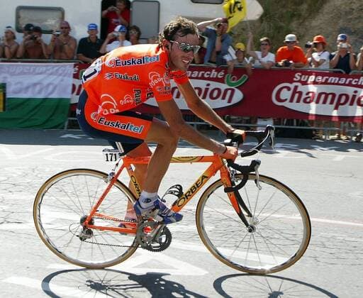 Iban Mayo (Spanien Euskaltel-Euskadi) Radsport Herren Tour de France 2003, 8. Etappe: Sallanches - Alpe d Huez, dHuez, Rad, Straße, Straßenradsport, Vdig Einzelbild