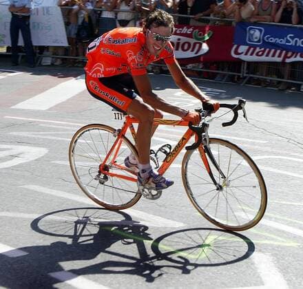 Iban Mayo (Spanien Euskaltel-Euskadi) Radsport Herren Tour de France 2003, 8. Etappe: Sallanches - Alpe d Huez, dHuez, Rad, Straße, Straßenradsport, Vdig Einzelbild
