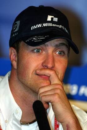 Ralf Schumacher (Deutschland BMW-Williams) erstaunt Motorsport Grand Prix Herren Großer Preis von England 2003, Formel 1 Weltmeisterschaft, F1, F, GP, WM, Vdig Porträt Silverstone