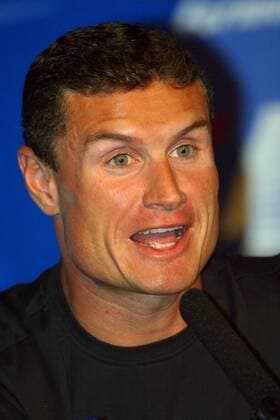 David Coulthard (Schottland McLaren-Mercedes) gut gelaunt Motorsport Grand Prix Herren Großer Preis von England 2003, Formel 1 Weltmeisterschaft, F1, F, GP, WM, Vdig Porträt Silverstone
