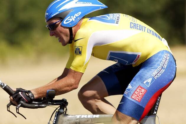 Lance Armstrong (USA US Postal) Radsport Herren Tour de France 2003, Straßenradsport, Straße, Rad, Einzelzeitfahren, Zeitfahren Einzelbild 12. Etappe Gaillac - Cap Decouverte