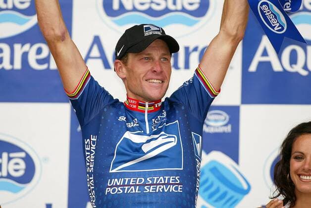 Etappensieger Lance Armstrong (USA US Postal Service) Radsport Herren Tour de France 2003, Straßenradsport, Straße, Rad Einzelbild 15. Etappe: Bagneres de Bigorre - Luz Ardiden Glück, Freude, Begeisterung,