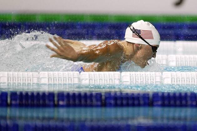 Jenny Thompson (USA) Schwimmen WM Damen Weltmeisterschaft 2003, Schwimmsport, Einzelbild Barcelona Dynamik,