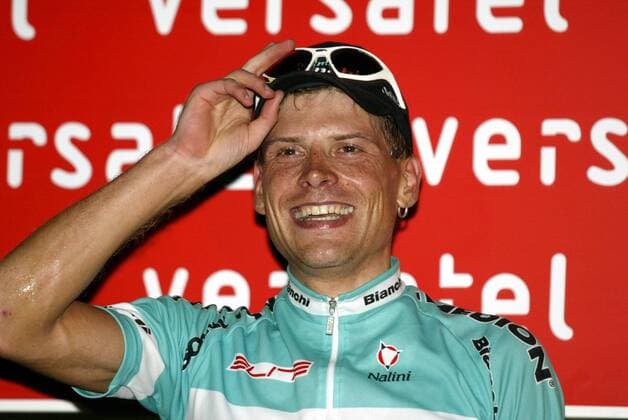 Jan Ullrich (Deutschland Bianchi) freut sich Radsport Herren Versatel Classic 2003, Straßenradsport, Straße, Rad Einzelbild Dortmund Glück, Freude, Begeisterung,