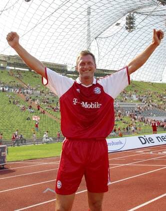Ralph Hasenhüttl (Bayern Amateure) jubelt Fußball Herren Regionalliga Süd 2003 2004, 3. Liga, FC Bayern München (A), Amat., Einzelbild München Freude,