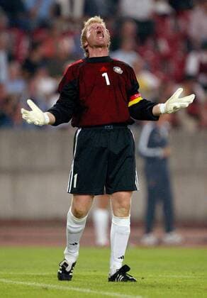 Torwart Oliver Kahn (Deutschland) schreit all seinen Frust aus sich heraus Fußball Länderspiel Herren Länderspiel 2003, Nationalmannschaft, Nationalteam, Nationaltrikot, Testspiel, Freundschaftsspiel Einzelbild Stuttgart Enttäuschung, Wut, Verzweiflung,