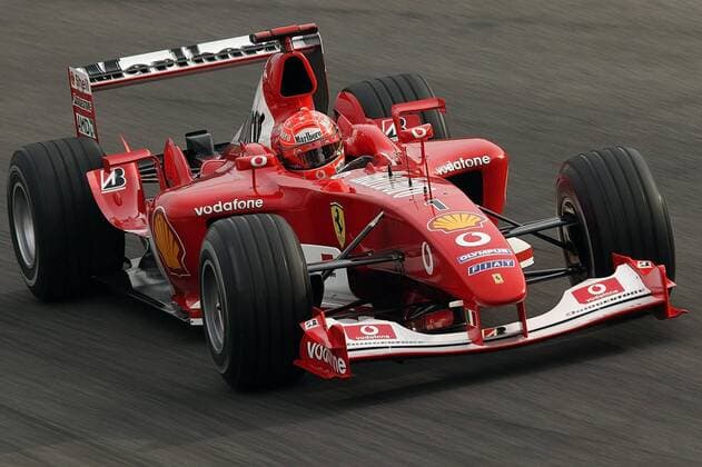 Michael Schumacher (Deutschland Ferrari) in seinem Boliden Motorsport Grand Prix Herren Großer Preis von Italien 2003, Formel 1 Weltmeisterschaft, F1, F, GP, WM, Qualifying Einzelbild Autodromo Nazionale Monza