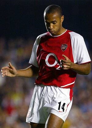 Thierry Henry (Arsenal London) enttäuscht Fußball EC 1 Herren Champions League 2003 2004, FC Einzelbild London Enttäuschung,