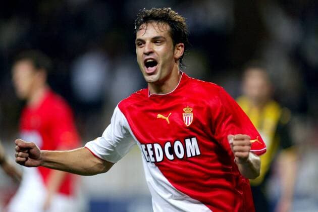 Fernando Morientes (Monaco) - Torjubel Fußball EC 1 Herren Champions League 2003 2004, AS Monaco, Einzelbild Monte Carlo Freude, Begeisterung,  