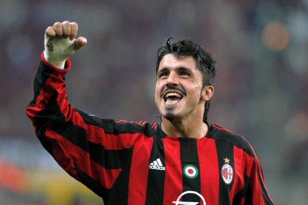Ivan Gennaro Gattuso (Milan) - Torjubel Fußball Herren Serie A 2003 2004, 1. Italienische Liga, AC Mailand Einzelbild Mailand Begeisterung, Freude,