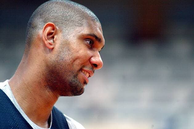 Tim Duncan (San Antonio Spurs) Basketball Herren NBA Europe Game 2003, San Antonio Spurs, Saisonvorbereitung, Training Porträt Paris  