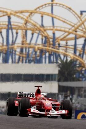 Michael Schumacher (Deutschland Ferrari) in seinem Boliden Motorsport Grand Prix Herren Großer Preis von Japan 2003, Formel 1 Weltmeisterschaft, F1, F, GP, WM, freies Training Einzelbild International Racing Course Suzuka