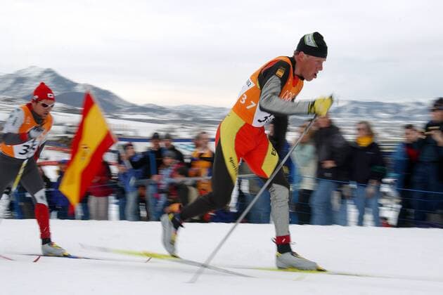 Johann Mühlegg (Spanien) Nordischer Skilauf OS Winter Herren Olympische Winterspiele 2002, Olympia, Olympiade, Spiele, Ski Nordisch, Nordischer Skisport, Einzelbild Salt Lake City