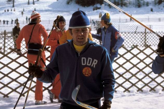 Gerhard Grimmer (DDR) wartet auf seinen Start Nordischer Skilauf OS Winter Herren Olympische Spiele 1976, Winterspiele, Olympia, Olympiade, Ski Nordisch, Skisport, Langlauf, Vdia Einzelbild Innsbruck Seefeld