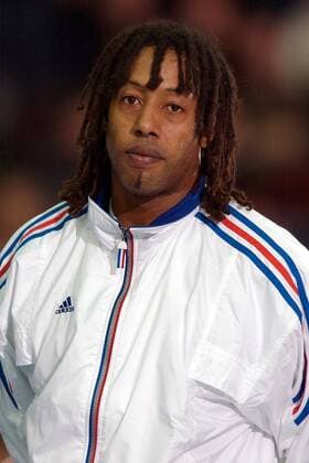 Jackson Richardson (Frankreich) während der Nationalhymne Handball Länderspiel Herren Supercup 2003, Super-Cup, Nationalmannschaft, Nationalteam, Länderspiel, Vdig, Porträt Leipzig