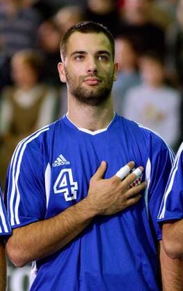 Ivano Balic (Kroatien) Handball Länderspiel Herren Supercup 2003, Super-Cup, Länderspiel, Nationalmannschaft, Nationalteam, Nationaltrikot, Vdig Porträt Leipzig