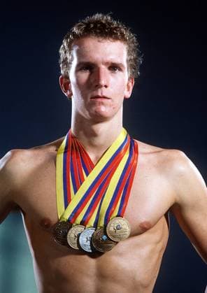 Michael Groß (BR Deutschland) hat sich zum hochdekorierten Medaillengewinner gemacht Schwimmen OS Sommer Herren Olympische Sommerspiele 1988, Olympia, Olympiade, Spiele, Schwimmsport Porträt Geschichte Historie, Schwimmgeschichte, Seoul, Schwimmhistorie