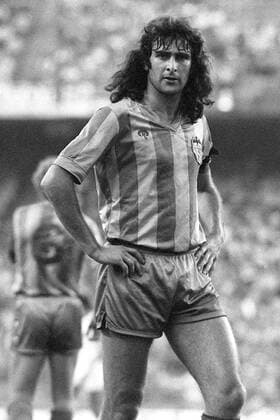 Mario Kempes (Valencia) Fußball Herren Primera Division 1978 1979, 1. Spanische Liga, FC Valencia Einzelbild Valencia