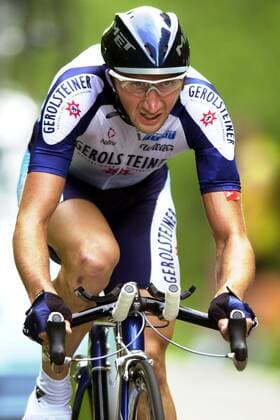 Davide Rebellin (Italien Gerolsteiner) Radsport Herren Deutschland-Tour 2003, Deutschlandtour, Deutschlandrundfahrt, Rundfahrt, Straßenradsport, Straße, Einzelbild 6. Etappe: Bretten