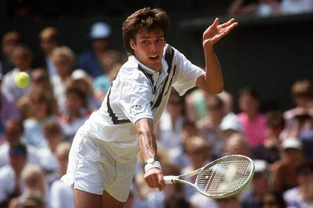Michael Stich (Deutschland) - Rückhandvolley Tennis Herren All England Championships 1991, Grand Slam, ATP-Tour, Finale, Endspiel, Vdia Einzelbild Wimbledon London