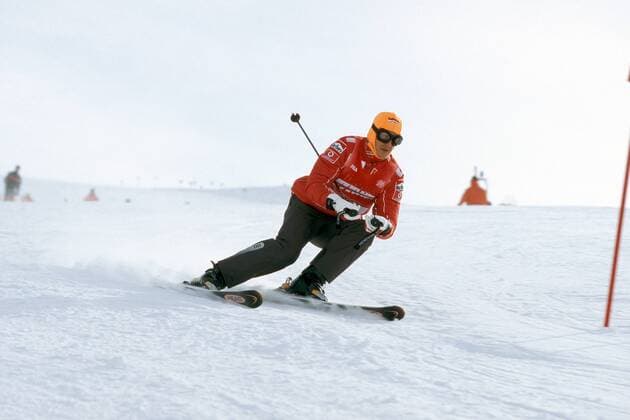 Michael Schumacher (Deutschland Ferrari) beim Wintersport Motorsport Grand Prix Herren Ferrari-Skiwoche 2004, Skisport, Formel 1, Weltmeisterschaft, F, F1, GP, WM, Vdia Einzelbild Madonna di Campiglio