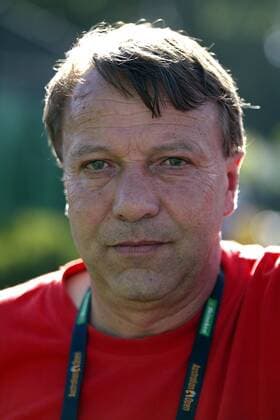 Dirk Hordorff, Trainer von Rainer Schüttler (beide Deutschland) Tennis Herren Australian Open 2004, Grand Slam, ATP-Tour, Vdig Porträt Melbourne